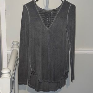 Long sleeve; gray, soft